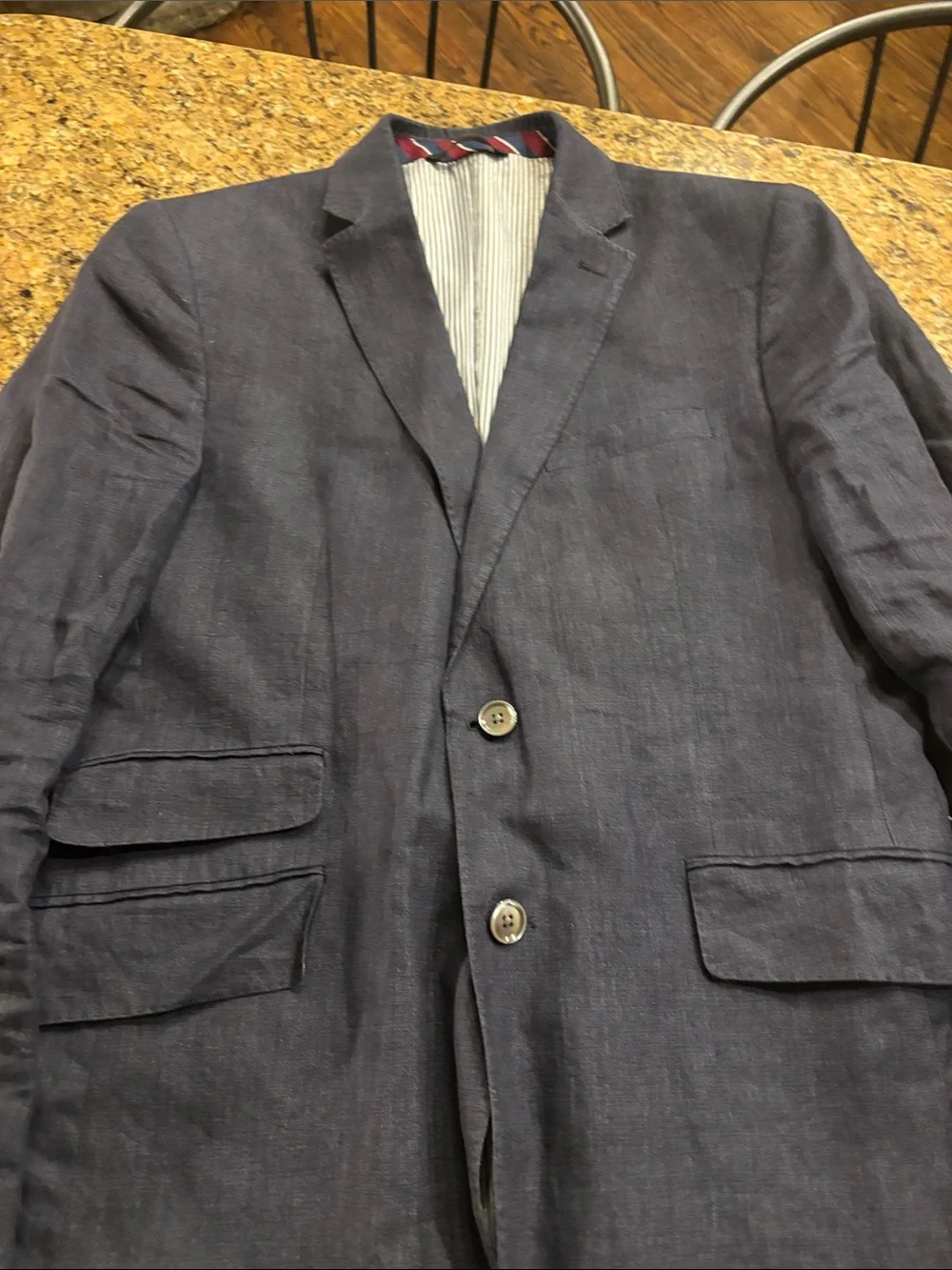 Banana Republic 100% Linen Modern Slim Fit Navy 40 Short